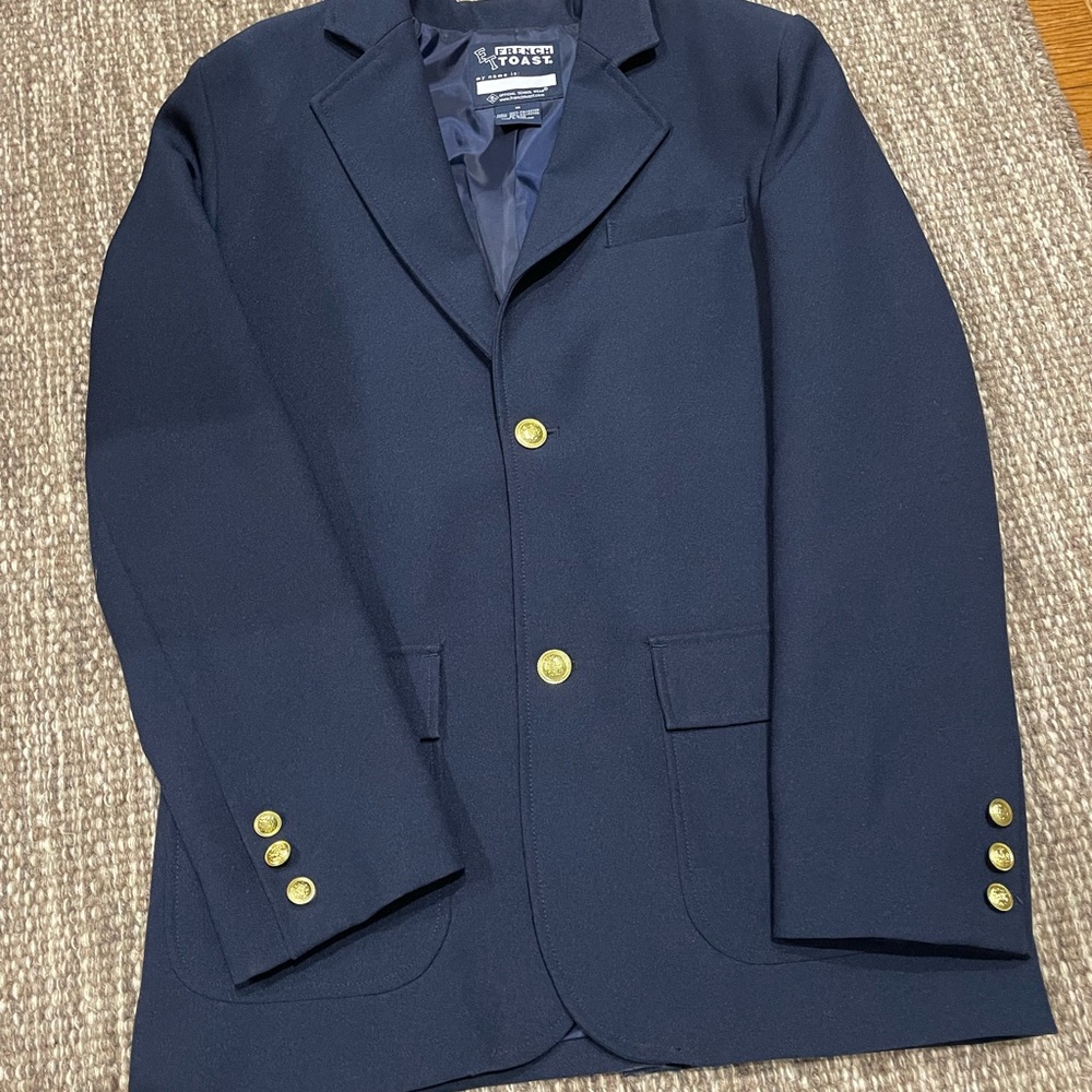 French Toast Boys Classic Navy Blazer with Gold Accents